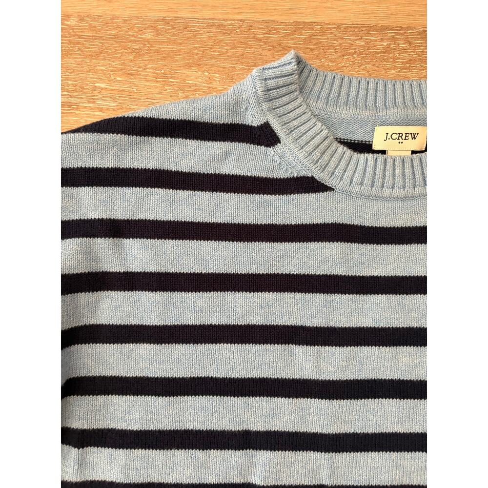 J.Crew crewneck sweater with a classic blue and black striped design - Picture 3 of 5